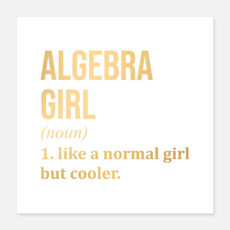 algèbre Poster 40 x 40 cm