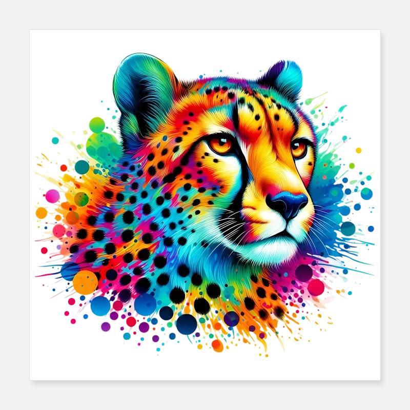 Guépard Poster 40 x 40 cm