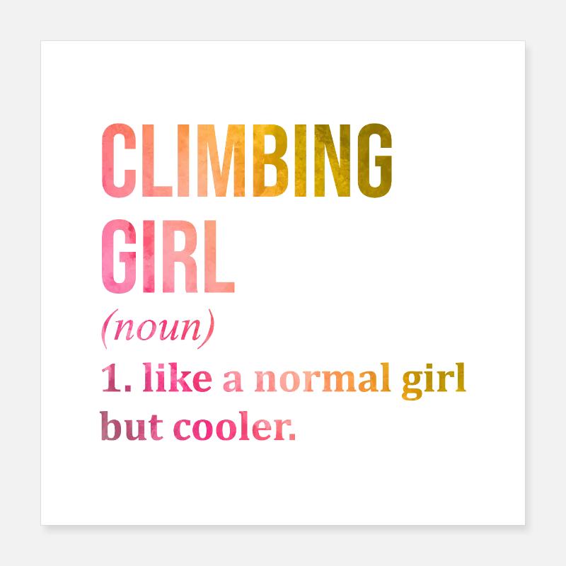 Climbing Poster 16" x 16" (40x40 cm)