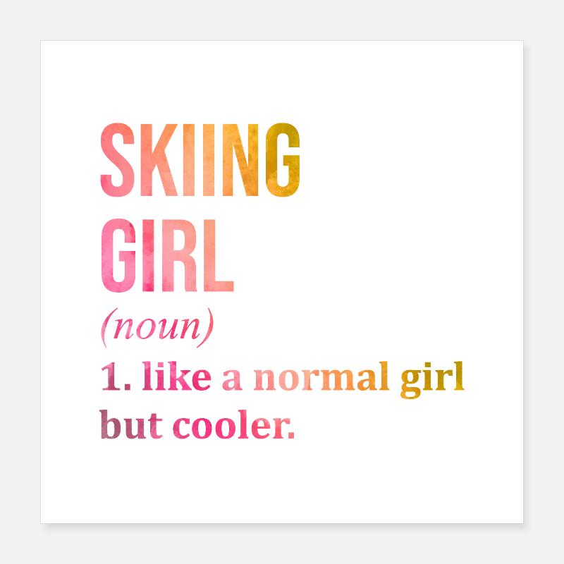 Ski Poster 40 x 40 cm