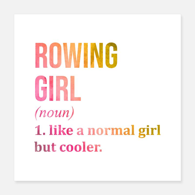 Rowing Poster 16" x 16" (40x40 cm)