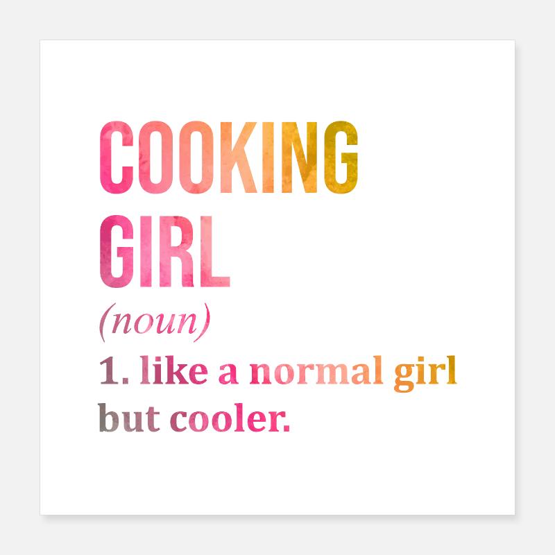 Kochen Poster 40x40 cm