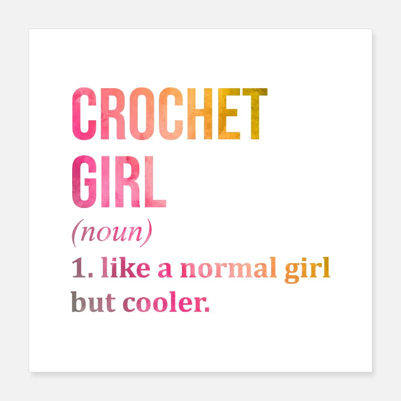 crochet Poster 40 x 40 cm