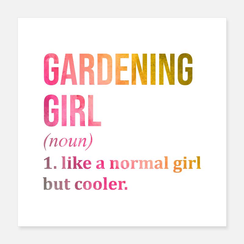 Gartenarbeit Poster 40x40 cm