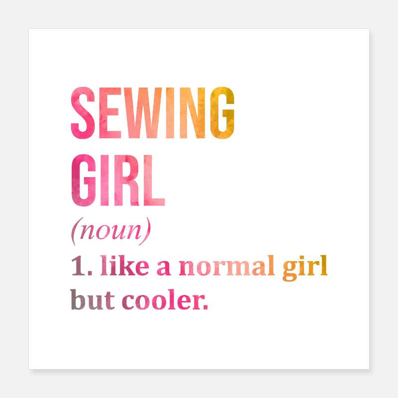 Näharbeit Poster 40x40 cm