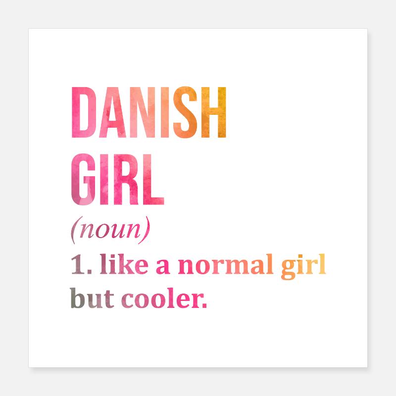 Dänemark Poster 40x40 cm