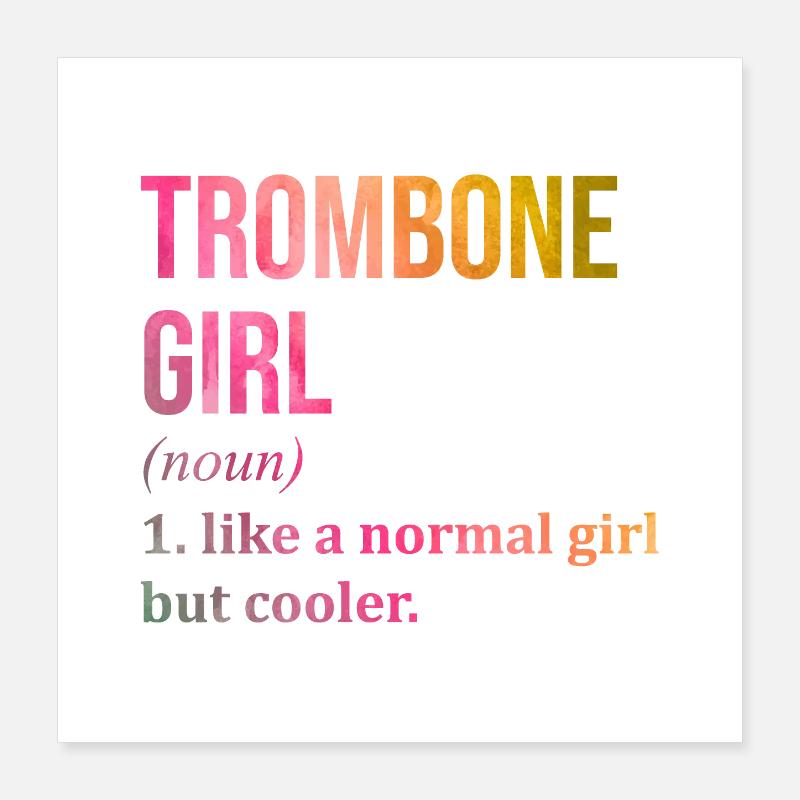 Trombone Poster 16" x 16" (40x40 cm)