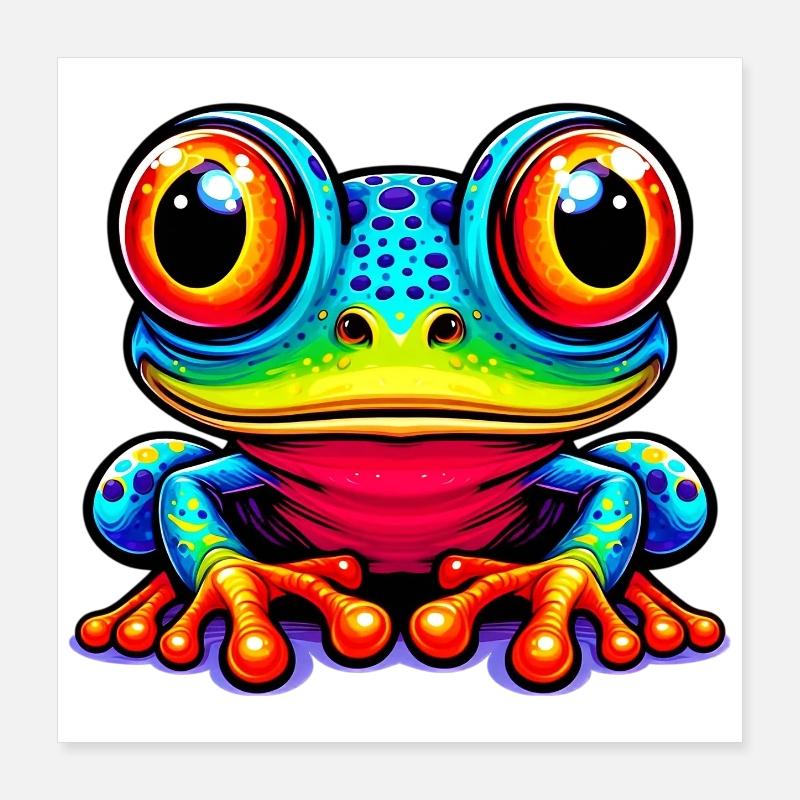 Frog Poster 16" x 16" (40x40 cm)