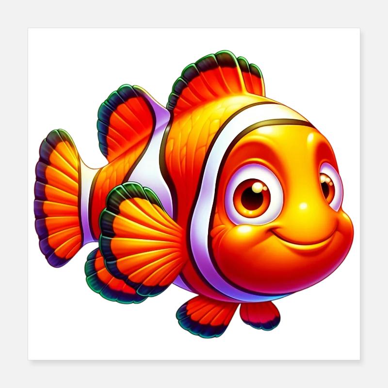 Clownfische Poster 40x40 cm