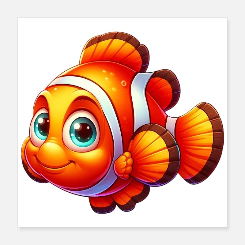 Clownfish Poster 16" x 16" (40x40 cm)