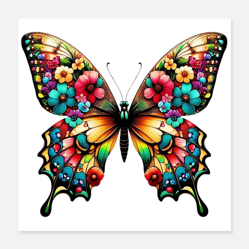 Papillon Poster 40 x 40 cm