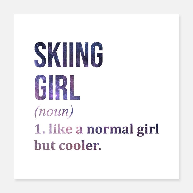 Ski Poster 40 x 40 cm