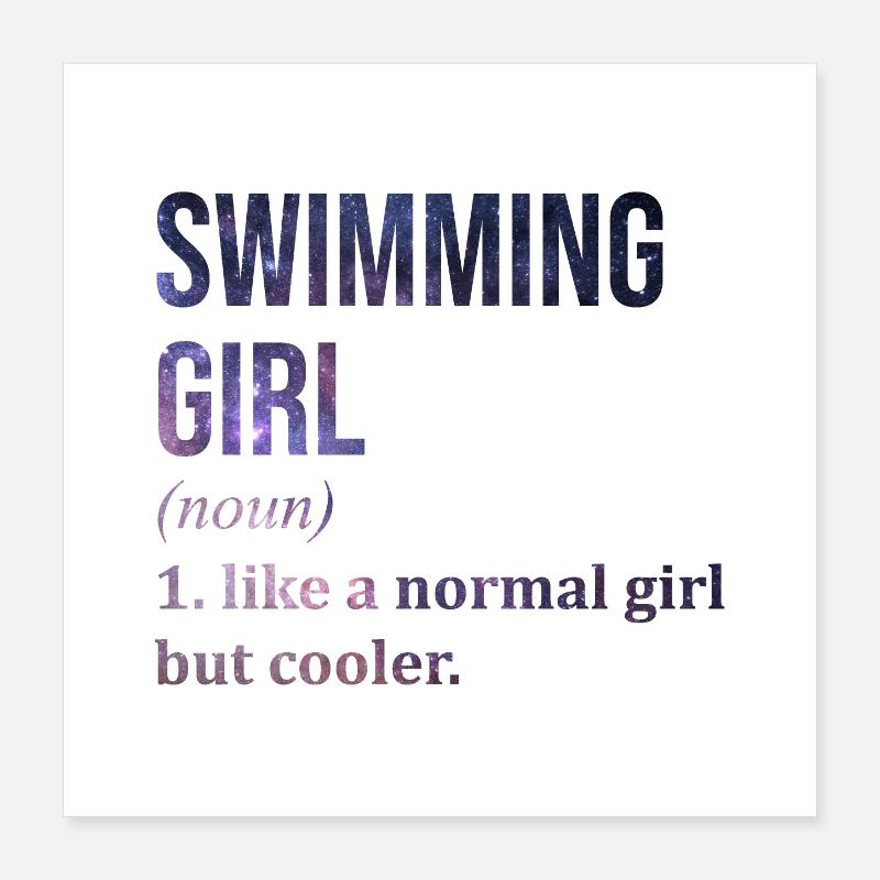 natation Poster 40 x 40 cm