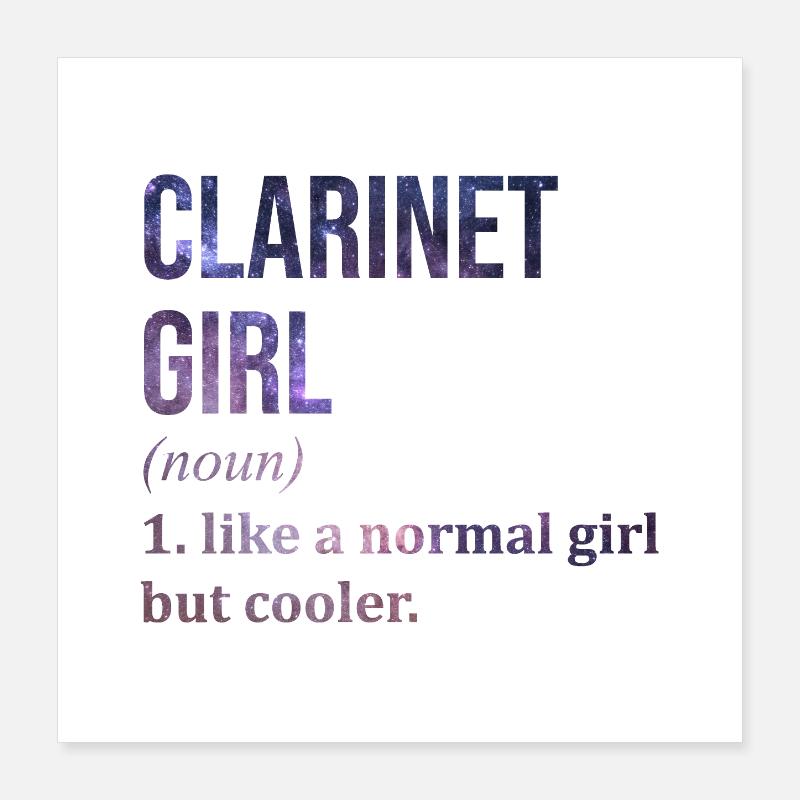 Clarinet Poster 16" x 16" (40x40 cm)