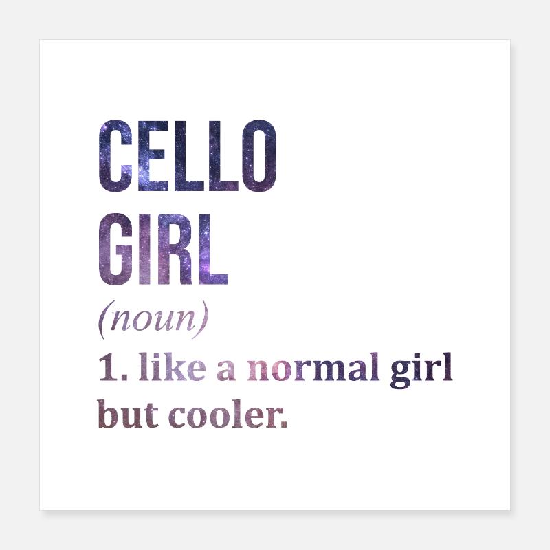 Cello Poster 40x40 cm