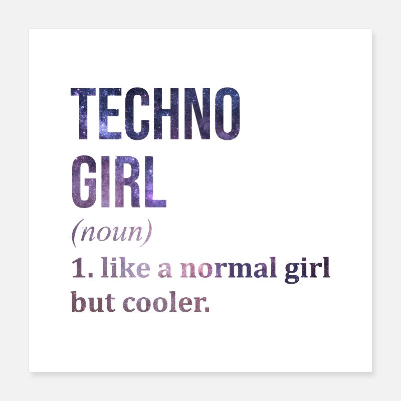 Techno Techno Techno Poster 40 x 40 cm