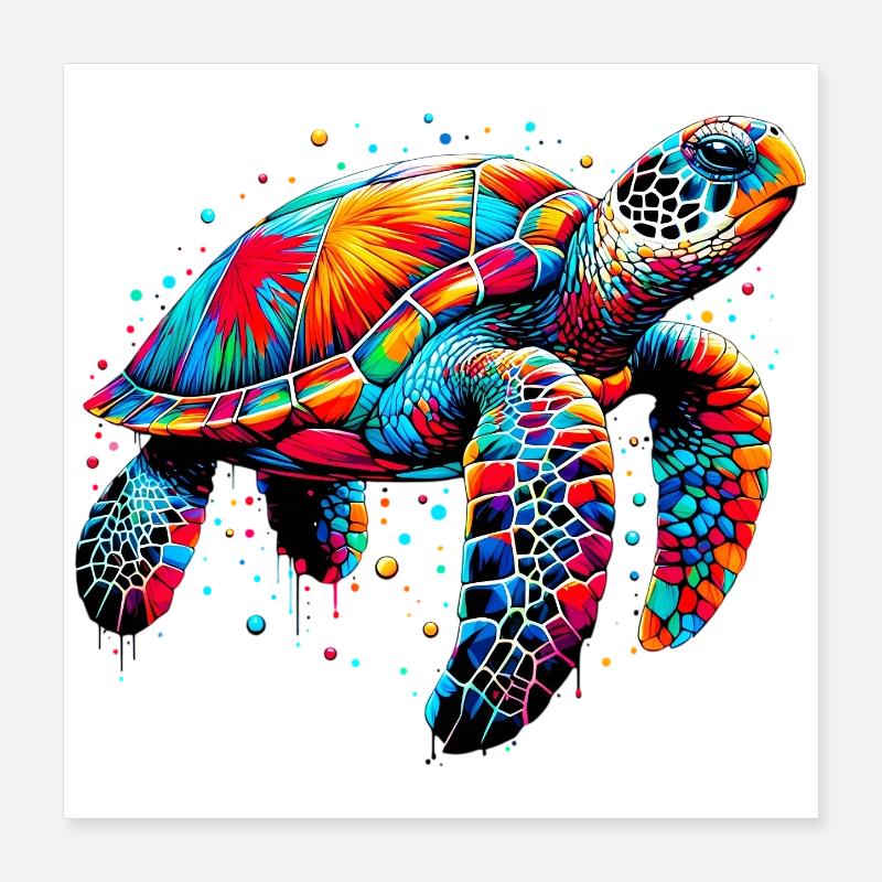 Turtle Poster 16" x 16" (40x40 cm)