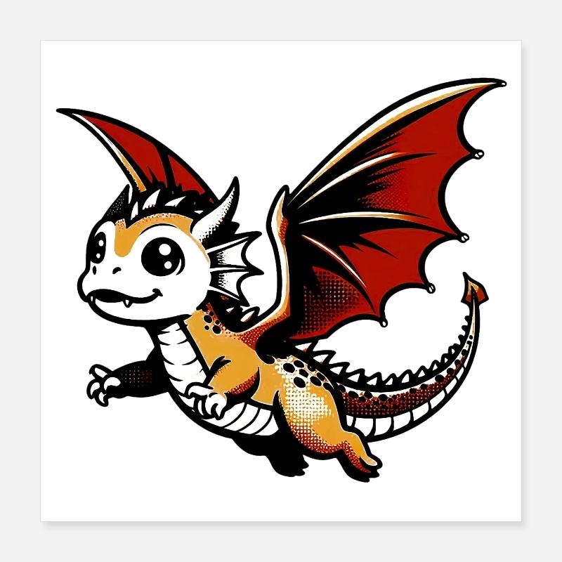 Dragon Poster 40 x 40 cm