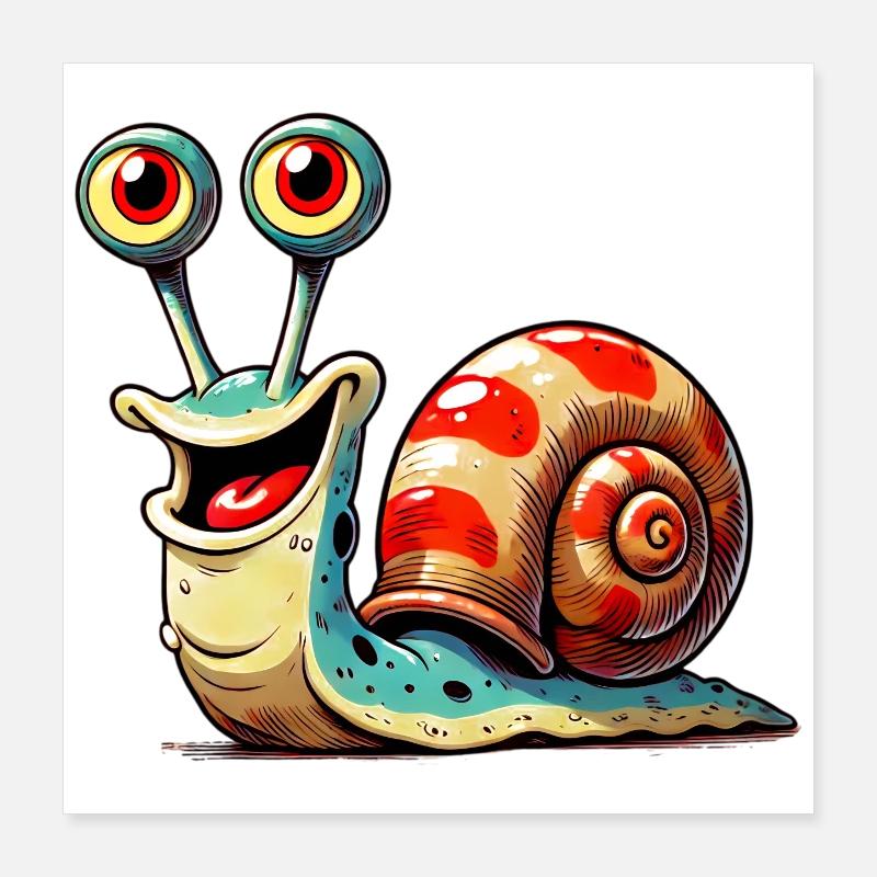 Schnecke Poster 40x40 cm