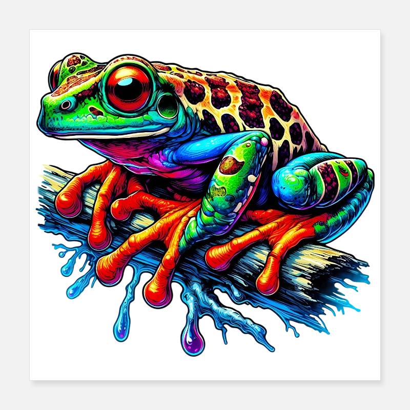 Frog Poster 16" x 16" (40x40 cm)