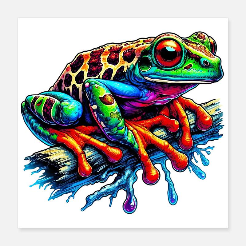 Grenouille Poster 40 x 40 cm