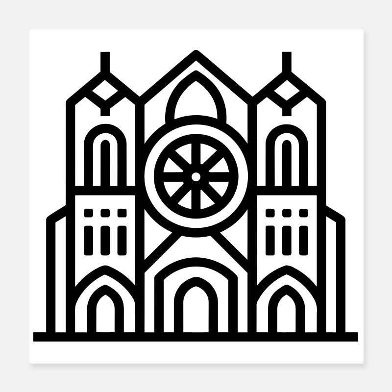 cathedral Poster 16" x 16" (40x40 cm)