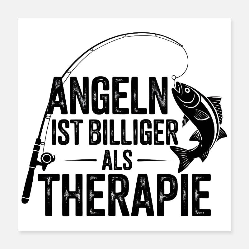 Angler Geschenk Perfekte Geschenkidee Poster 40x40 cm