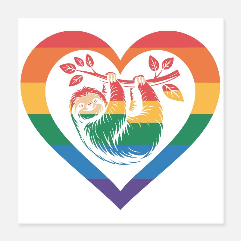 Faultier Poster 40x40 cm