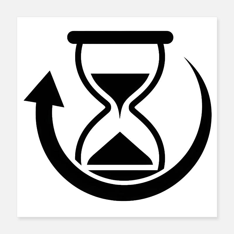 Time rotation graphics Poster 16" x 16" (40x40 cm)