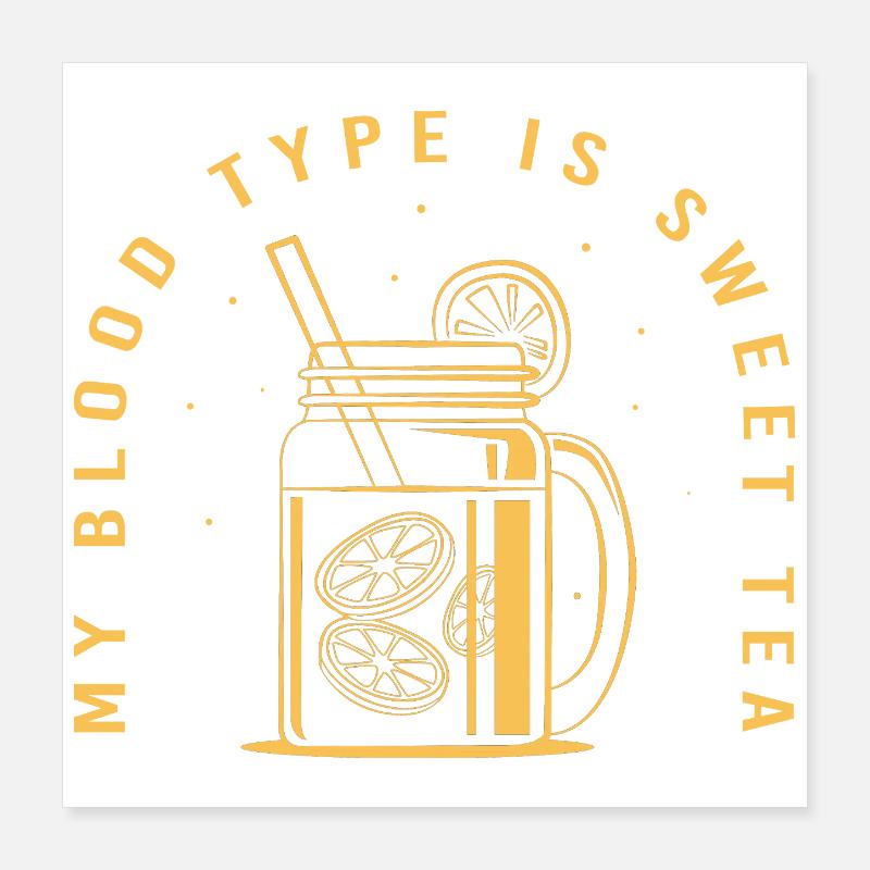 Chai Tee Thé sucré Poster 40 x 40 cm