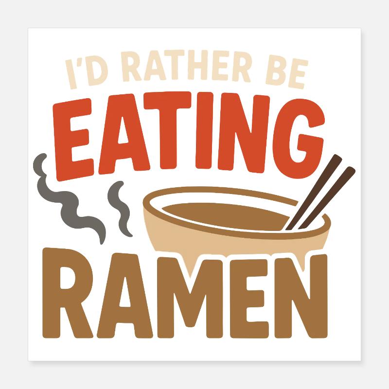 Ramen Bar Real Ramen Bouillon Tonkotsu Poster 40 x 40 cm