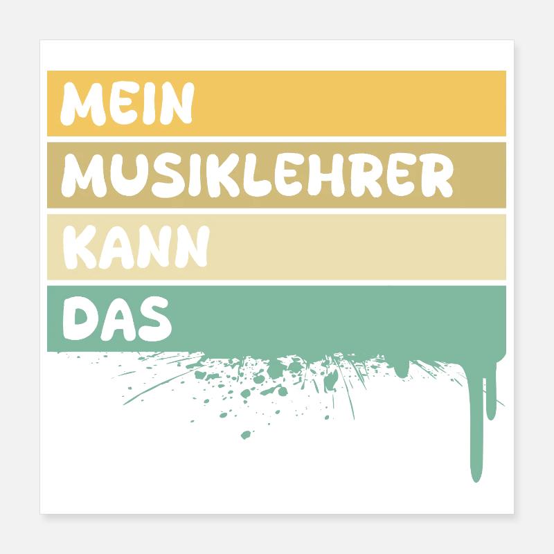 Profession : Professeur de musique Poster 40 x 40 cm