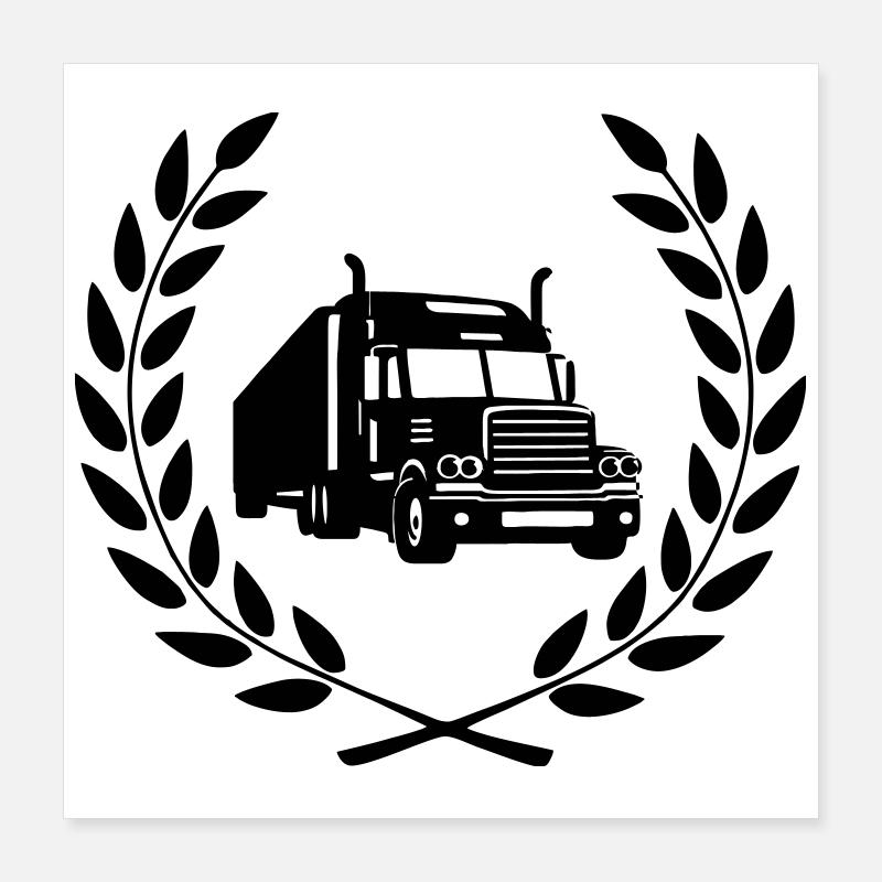 Lkw fahrer Poster 40x40 cm