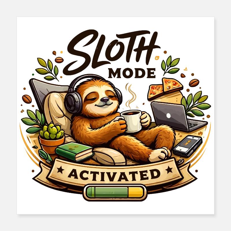 Mode paresse activé : Technologie douillette Poster 40 x 40 cm