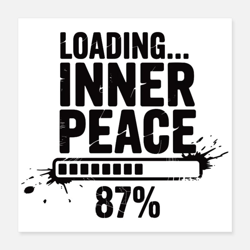 Loading Inner Peace - Sarcasm Stress Shirt Poster 16" x 16" (40x40 cm)
