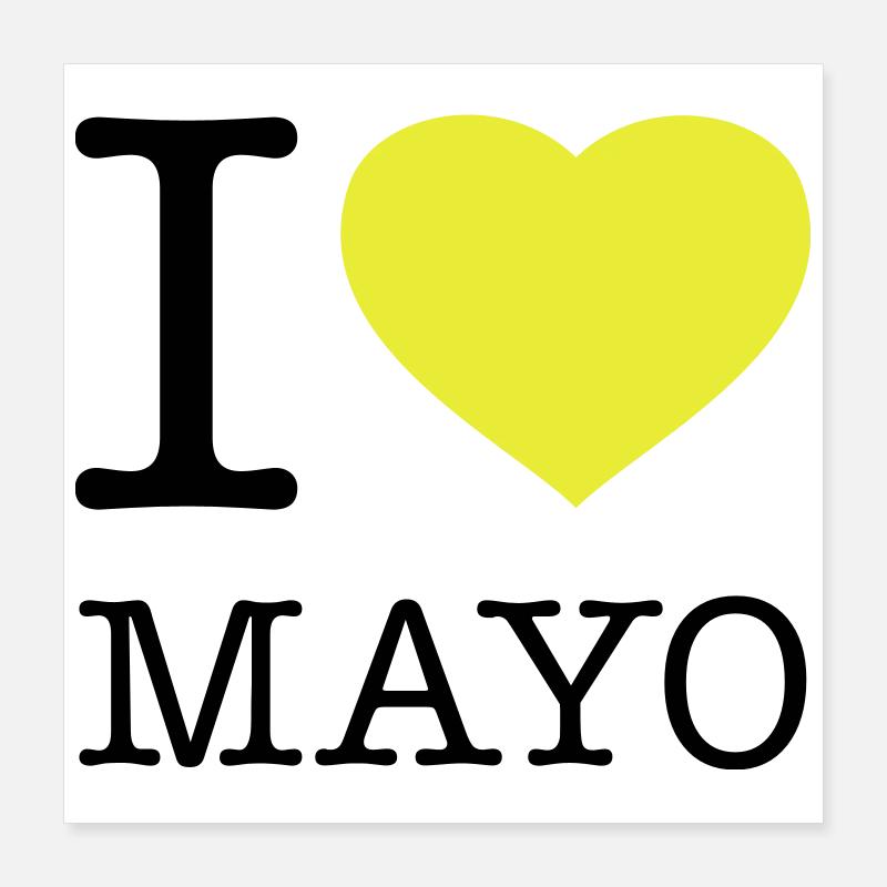 J’ADORE LA MAYONNAISE Mayo Poster 40 x 40 cm