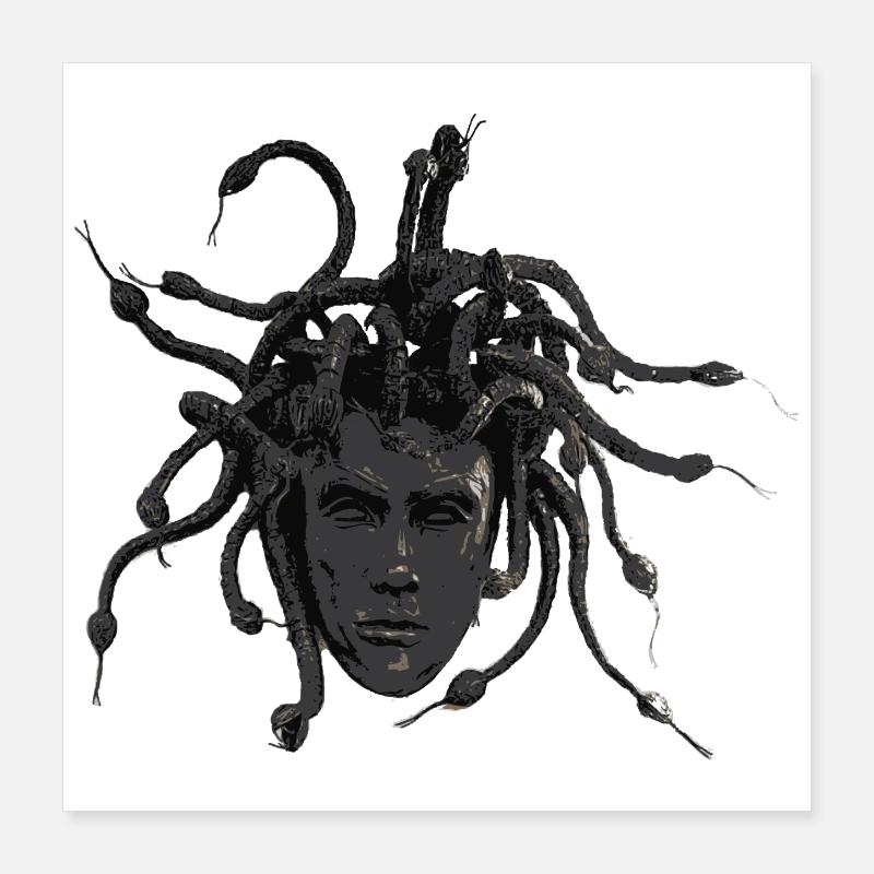 méduse sombre Poster 40 x 40 cm