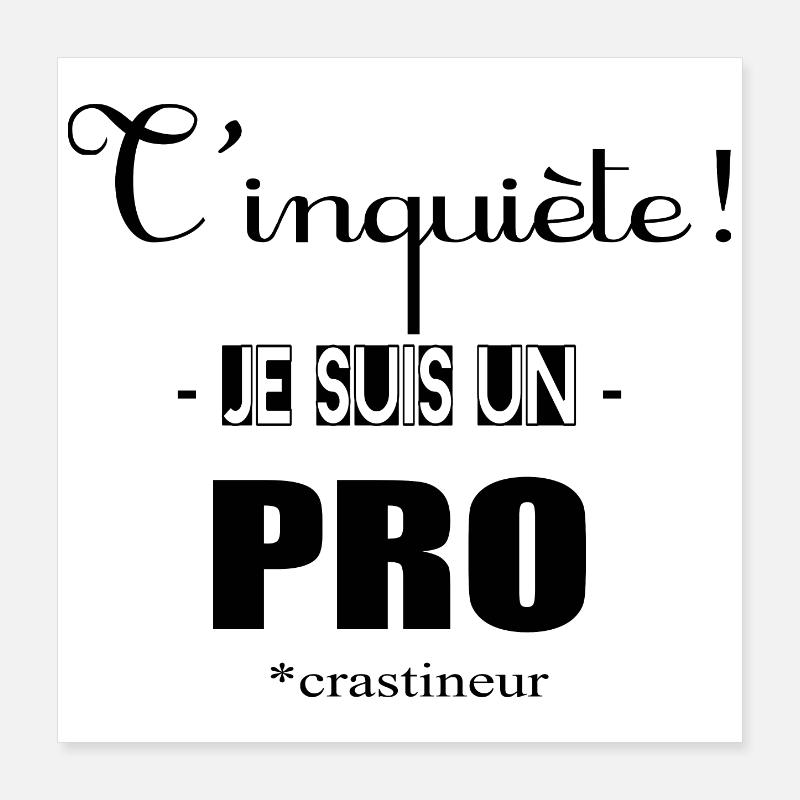 Procrastinateur Poster 40 x 40 cm