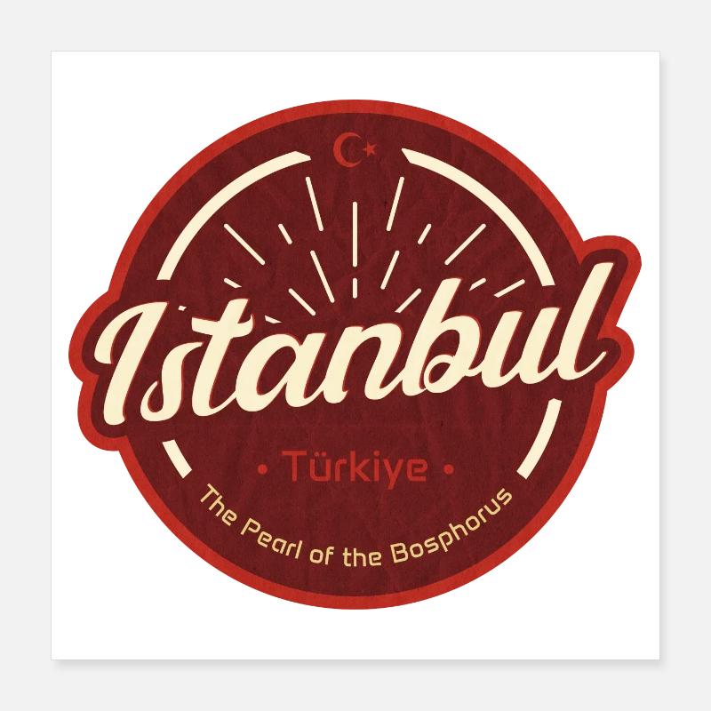 Istanbul – Perle du Bosphore Poster 40 x 40 cm