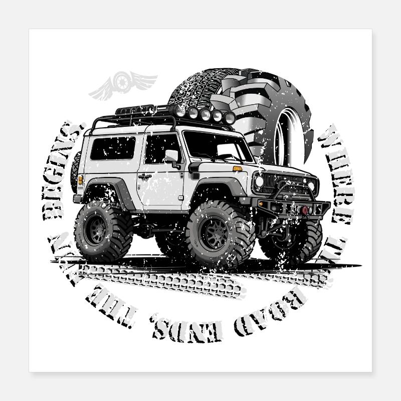 Off-Road Driver Poster 16" x 16" (40x40 cm)