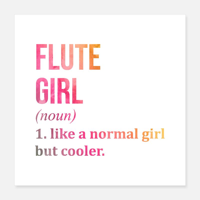 Flute Poster 16" x 16" (40x40 cm)