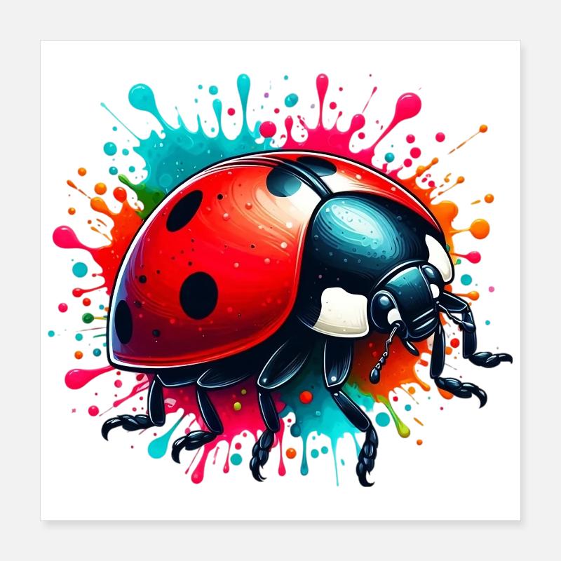 Coccinelle Poster 40 x 40 cm