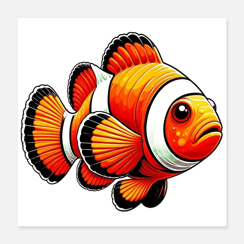 Clownfische Poster 40x40 cm
