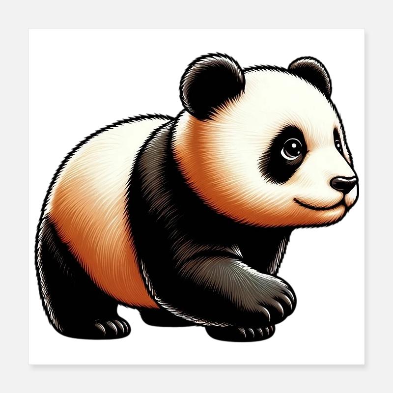 Panda Poster 40x40 cm