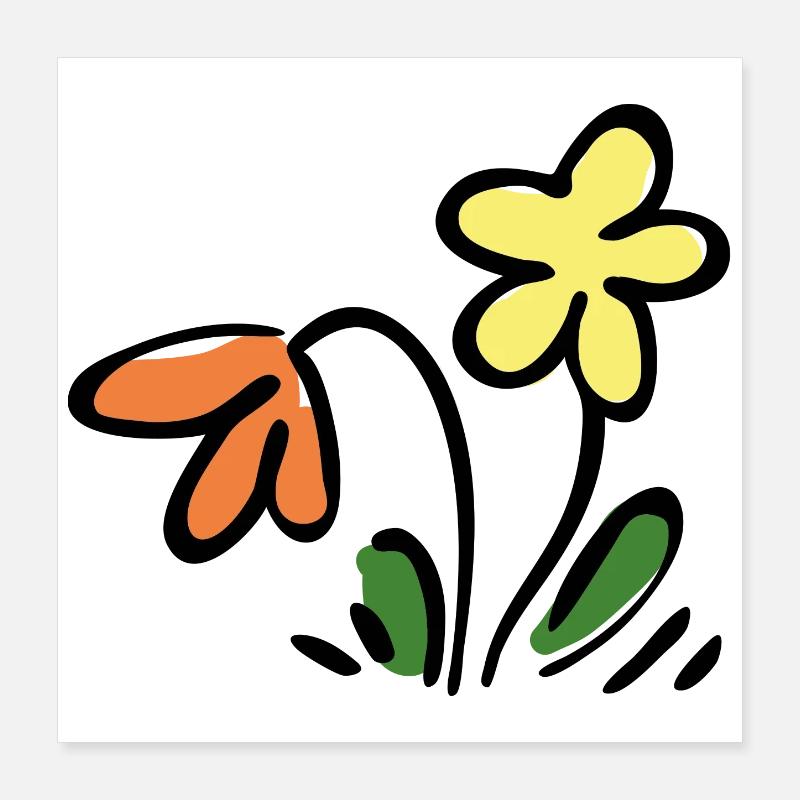 Fleur Poster 40 x 40 cm