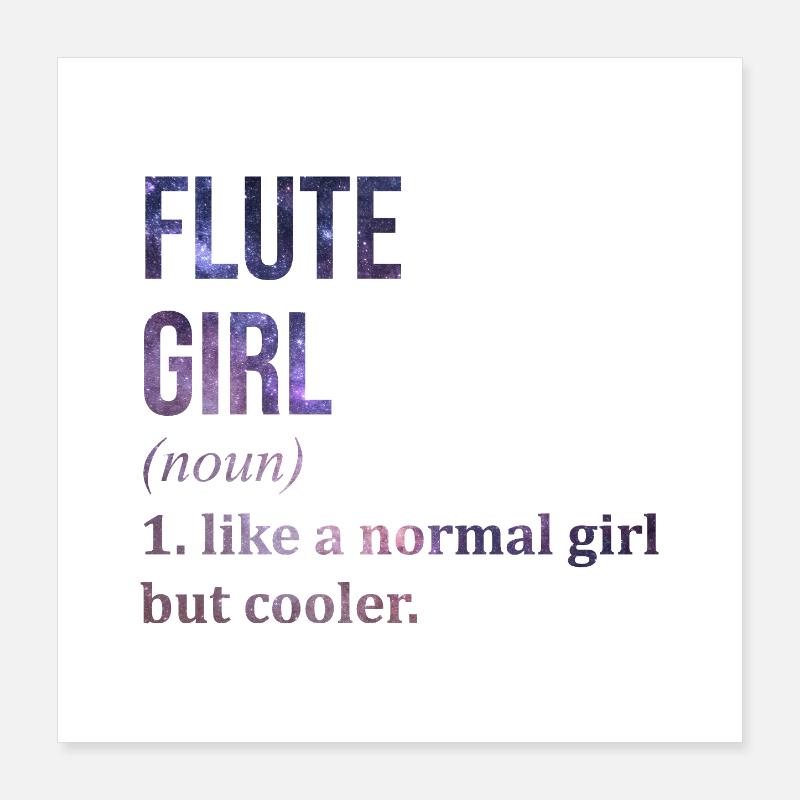 flûte Poster 40 x 40 cm