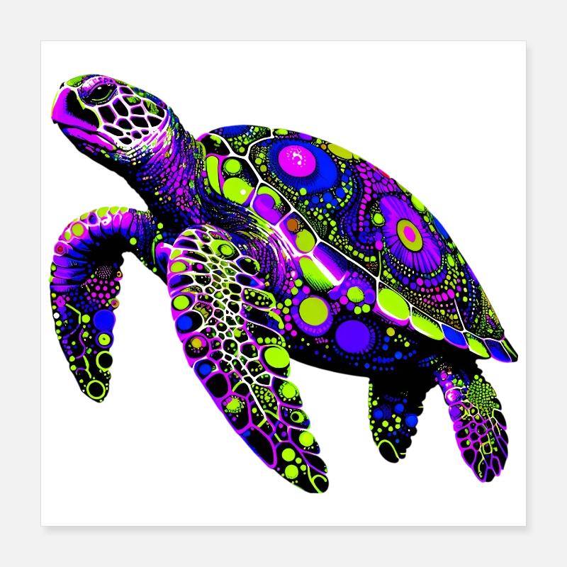 Turtle Poster 16" x 16" (40x40 cm)