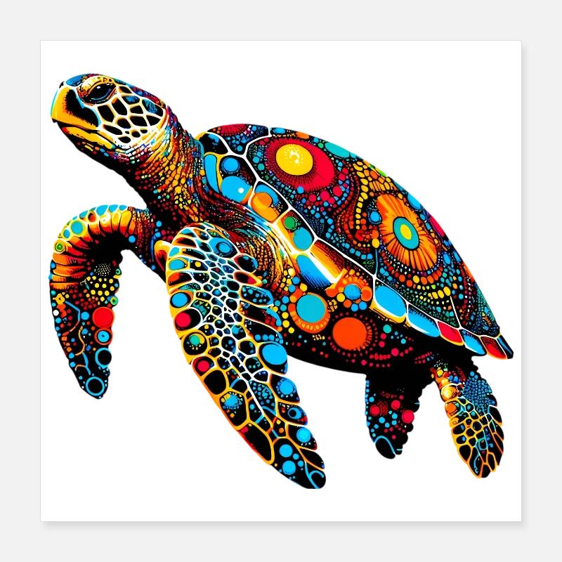 Schildkröte Poster 40x40 cm