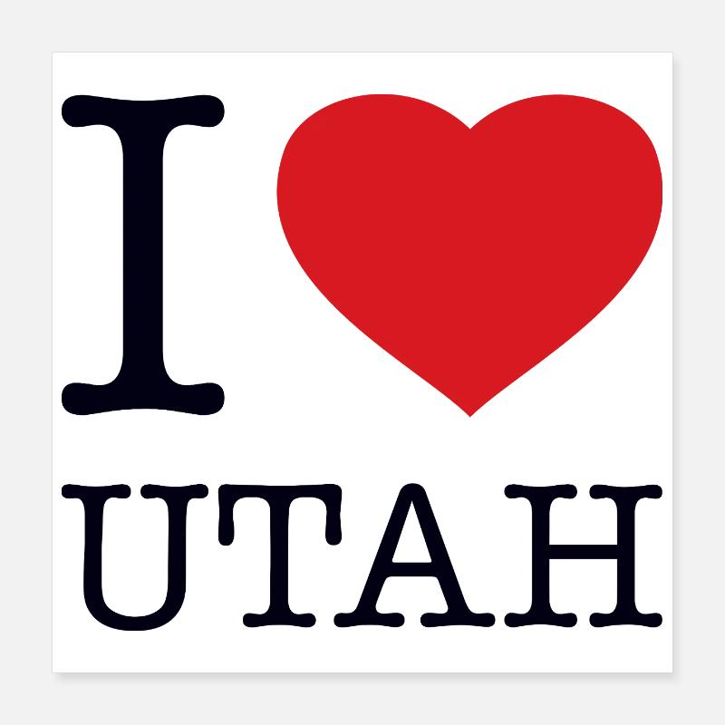 J’ADORE L’UTAH Poster 40 x 40 cm