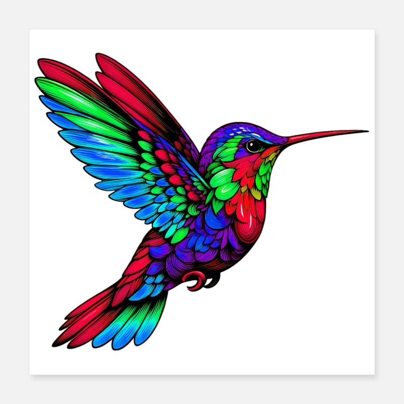 Colibri Poster 40 x 40 cm